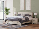 Best Deals Furniture - Ashley Furniture - Lawroy King Panel Bed - King Panel Bed / Light Natural - B2310B10