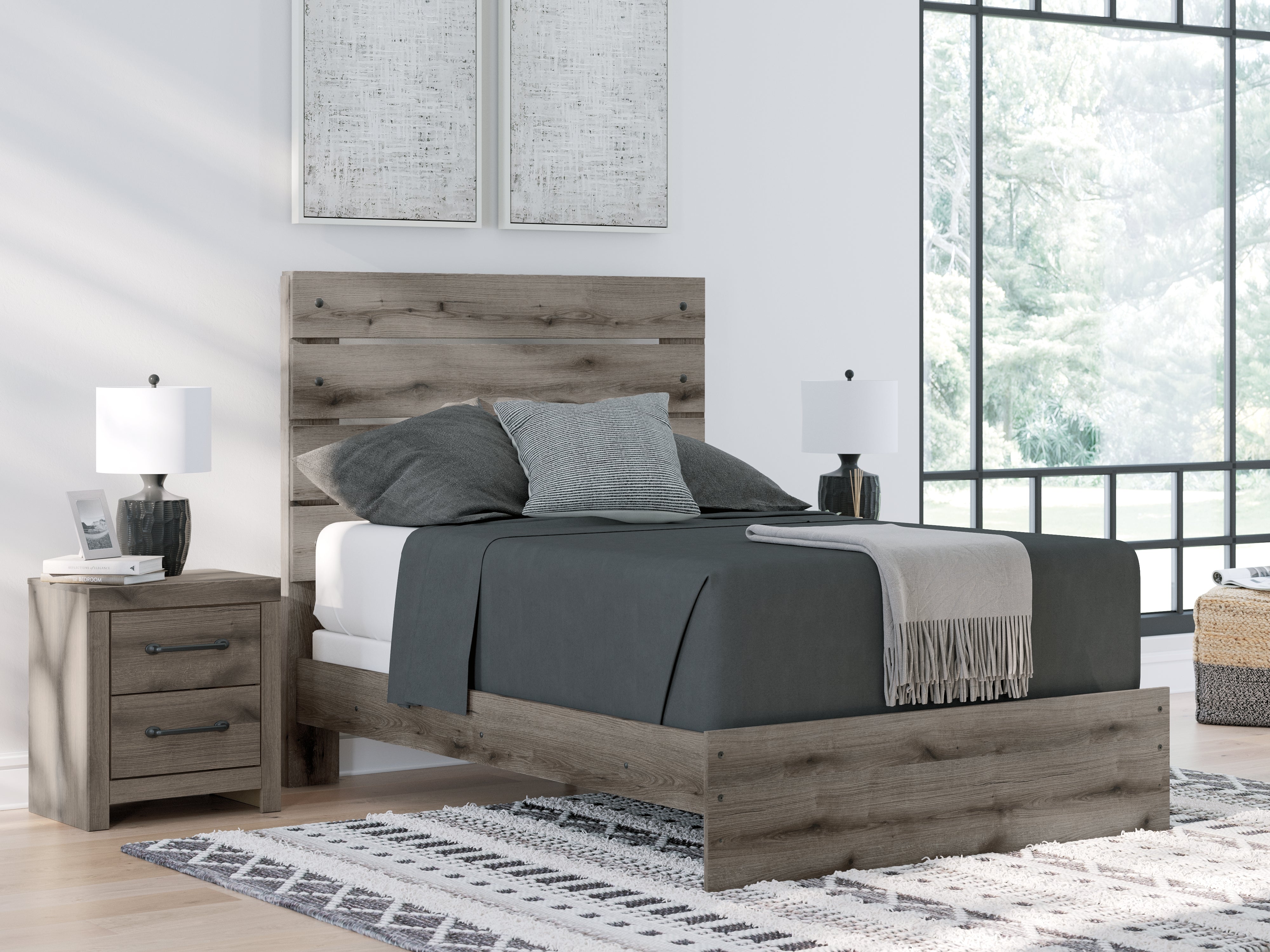 Best Deals Furniture - Ashley Furniture - Graystorm Full Panel Bed - Full Panel Bed - PCB2405B13