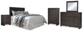 Best Deals Furniture - Ashley Furniture - Brinxton King Panel Headboard, Dresser, Mirror, Chest and 2 Nightstands - King Panel Headboard, Dresser, Mirror, Chest and 2 Nightstands - B249B15