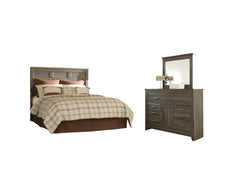 Best Deals Furniture - Ashley Furniture - Juararo Queen Panel Headboard, Dresser and Mirror - Queen Panel Headboard, Dresser and Mirror - B251B8