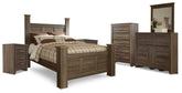 Best Deals Furniture - Ashley Furniture - Juararo Queen Poster Bed, Dresser, Mirror, Chest and 2 Nightstands - Queen Poster Bed, Dresser, Mirror, Chest and 2 Nightstands - B251B26