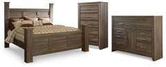 Best Deals Furniture - Ashley Furniture - Juararo King Poster Bed, Dresser and Chest - King Poster Bed, Dresser and Chest - B251B54