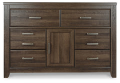 Juararo California King Panel Bed, Dresser, Chest and Nightstand