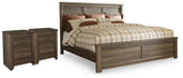 Best Deals Furniture - Ashley Furniture - Juararo King Panel Bed and 2 Nightstands - King Panel Bed and 2 Nightstands - B251B45