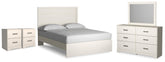 Best Deals Furniture - Ashley Furniture - Stelsie Queen Panel Bed, Dresser, Mirror and 2 Nightstands - Queen Panel Bed, Dresser, Mirror and 2 Nightstands - B2588B20