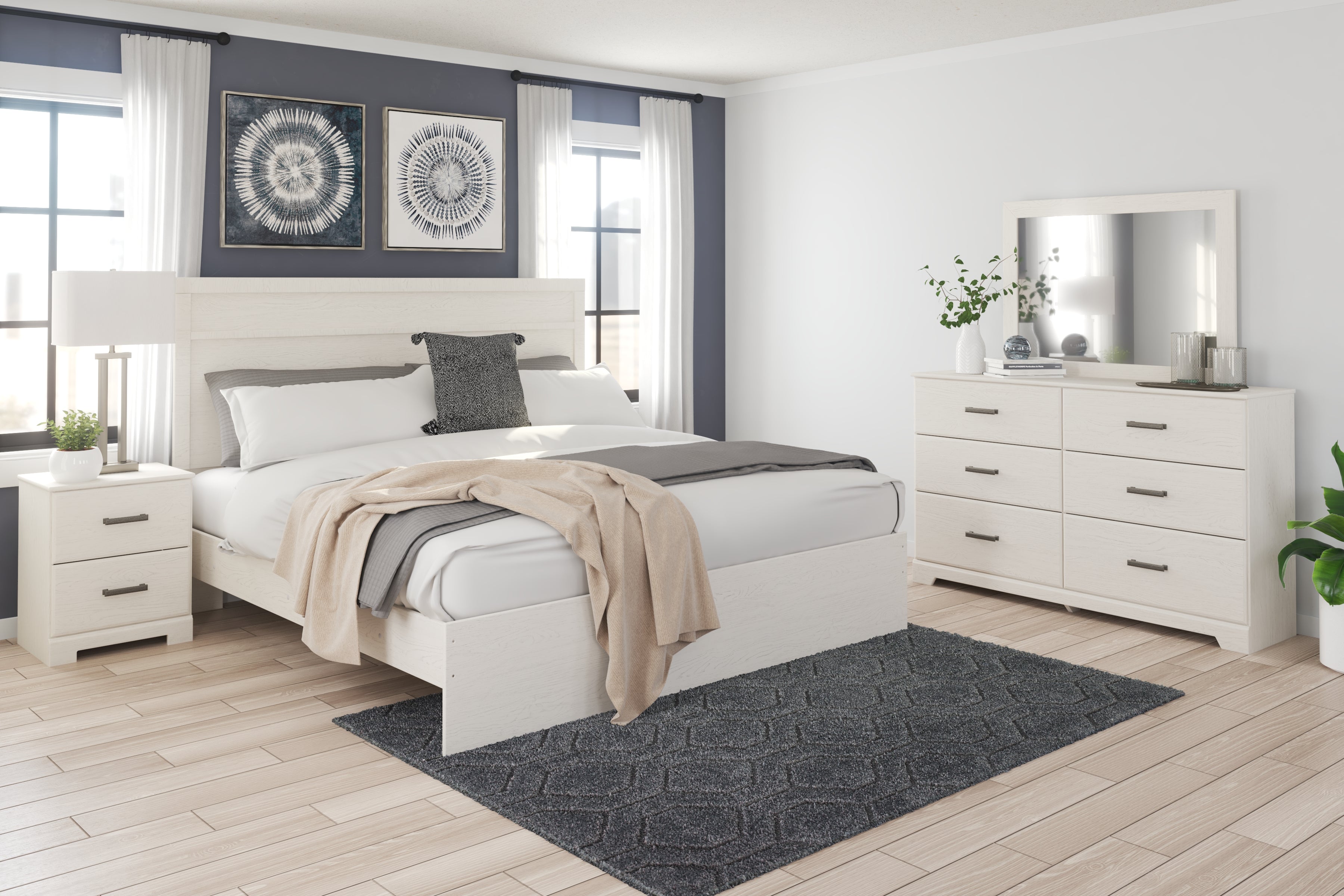 Best Deals Furniture - Ashley Furniture - Stelsie Nightstand - Two Drawer Night Stand - B2588-92