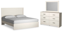 Best Deals Furniture - Ashley Furniture - Stelsie King Panel Bed, Dresser and Mirror - King Panel Bed, Dresser and Mirror - B2588B14