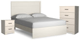 Best Deals Furniture - Ashley Furniture - Stelsie Queen Panel Bed, Chest and Nightstand - Queen Panel Bed, Chest and Nightstand - B2588B16