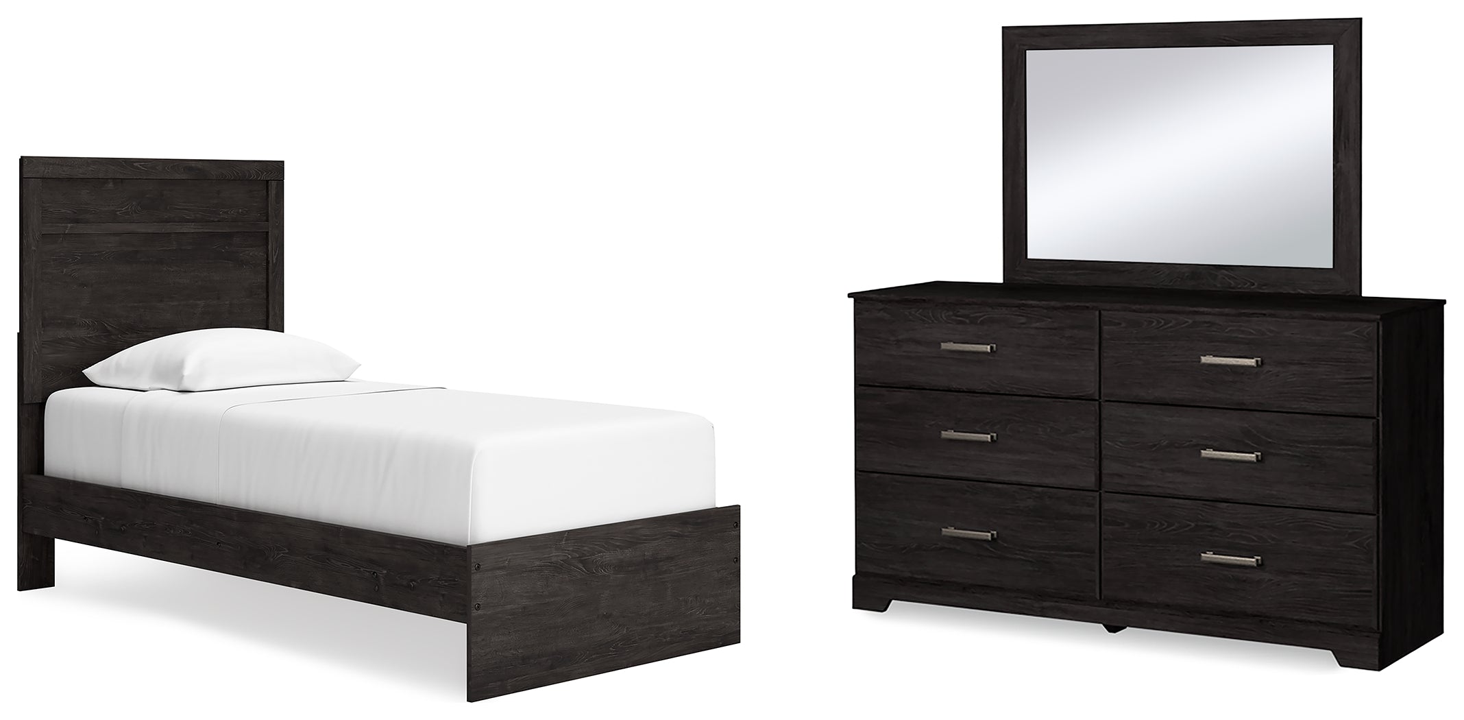 Best Deals Furniture - Ashley Furniture - Belachime Twin Panel Bed, Dresser and Mirror - Twin Panel Bed, Dresser and Mirror - B2589B12