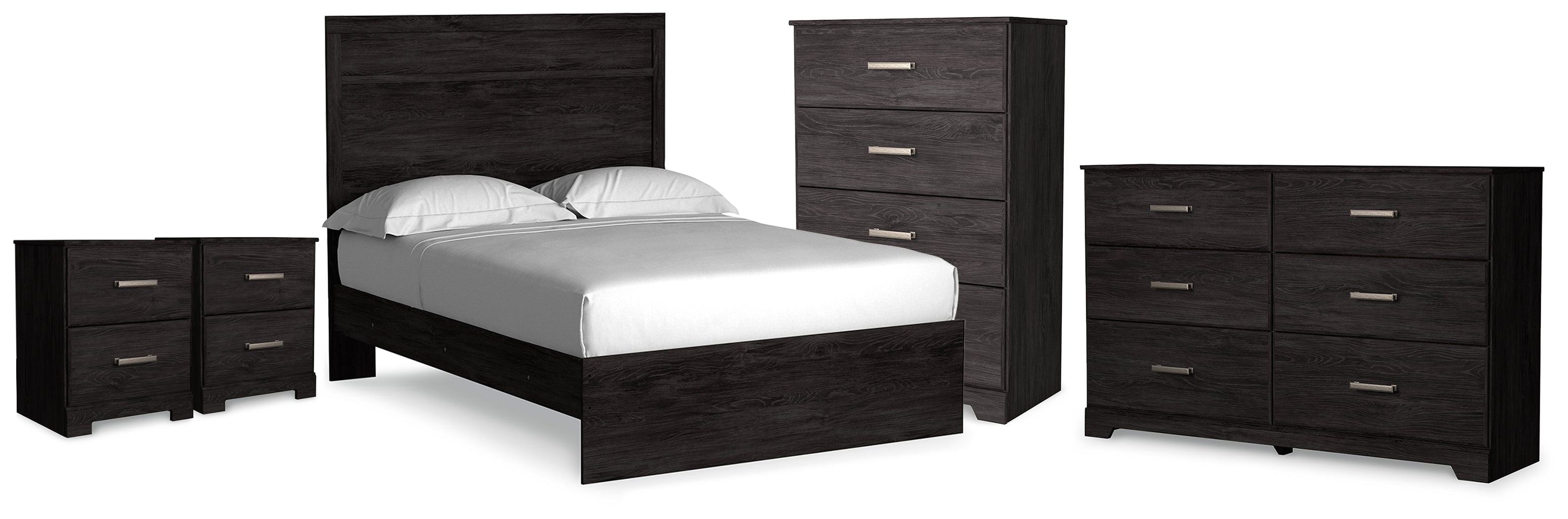 Best Deals Furniture - Ashley Furniture - Belachime Full Panel Bed, Dresser, Chest and 2 Nightstands - Full Panel Bed, Dresser, Chest and 2 Nightstands - B2589B19