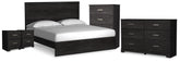 Best Deals Furniture - Ashley Furniture - Belachime King Panel Bed, Dresser, Chest and 2 Nightstands - King Panel Bed, Dresser, Chest and 2 Nightstands - B2589B14