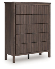 Best Deals Furniture - Ashley Furniture - Pamytta Wide Chest of Drawers - Five Drawer Wide Chest / Brown - PCB2614-46