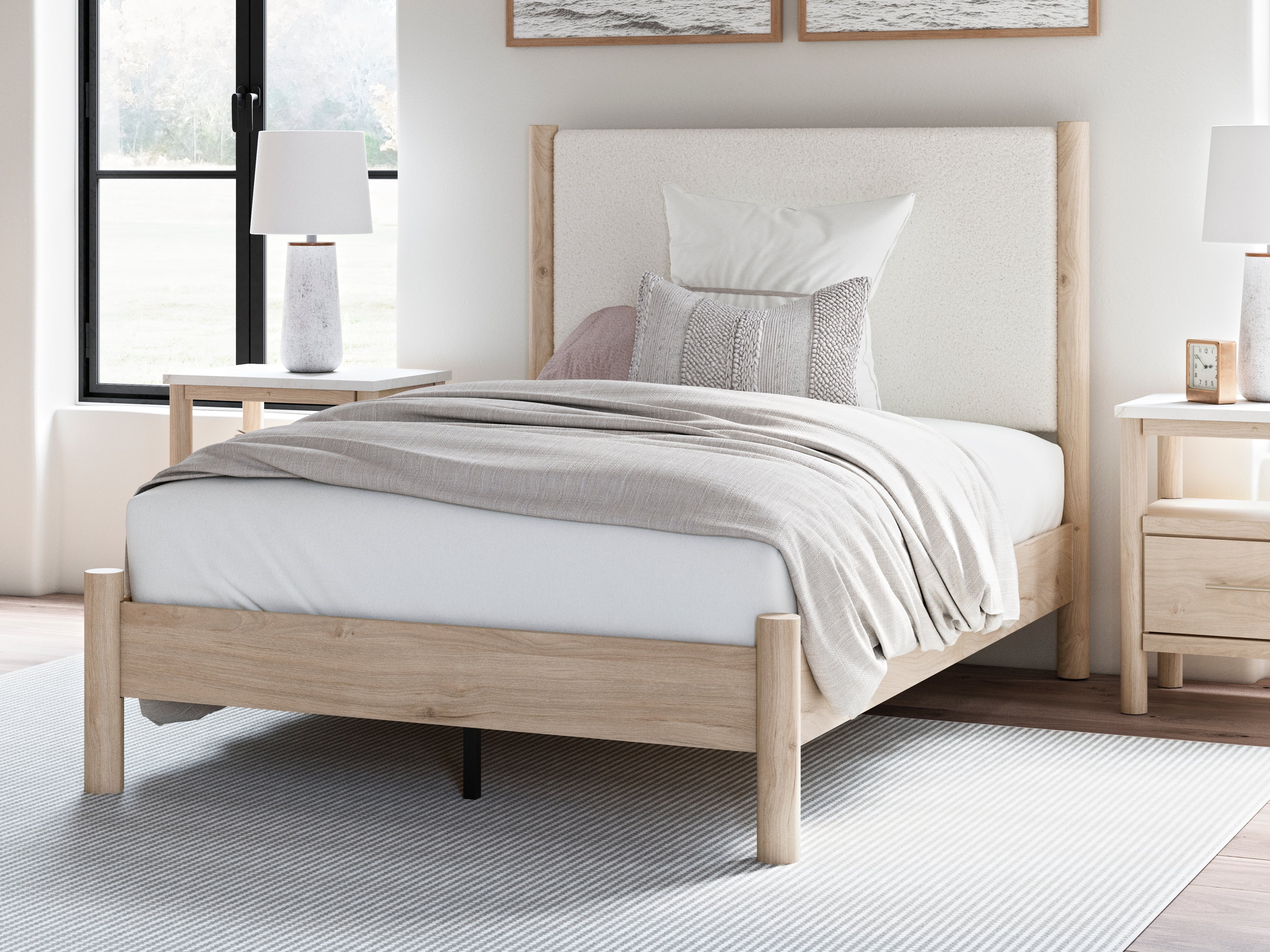 Best Deals Furniture - Ashley Furniture - Cadmori Full Upholstered Panel Bed - Full Upholstered Panel Bed - B2615B8