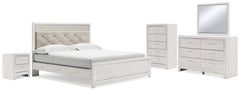 Best Deals Furniture - Ashley Furniture - Altyra King Panel Bed, Dresser, Mirror, Chest and Nightstand - King Panel Bed, Dresser, Mirror, Chest and Nightstand - B2640B59