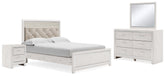 Best Deals Furniture - Ashley Furniture - Altyra Queen Upholstered Panel Bed, Dresser, Mirror, and Nightstand - Queen Upholstered Panel Bed, Dresser, Mirror, and Nightstand - B2640B33