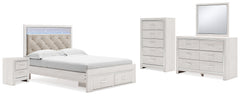 Best Deals Furniture - Ashley Furniture - Altyra Queen Storage Bed, Dresser, Mirror, Chest and Nightstand - Queen Storage Bed, Dresser, Mirror, Chest and Nightstand - B2640B42
