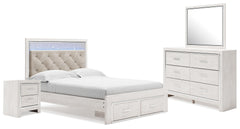 Best Deals Furniture - Ashley Furniture - Altyra Queen Panel Storage Bed with Mirrored Dresser and Nightstand - Queen Panel Storage Bed with Mirrored Dresser and Nightstand - B2640B31