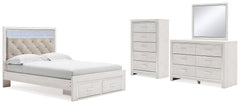 Best Deals Furniture - Ashley Furniture - Altyra Queen Panel Storage Bed, Dresser, Mirror and Chest - Queen Panel Storage Bed, Dresser, Mirror and Chest - B2640B52