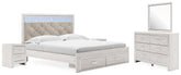 Best Deals Furniture - Ashley Furniture - Altyra King Upholstered Storage Bed, Dresser, Mirror and 2 Nightstands - King Upholstered Storage Bed, Dresser, Mirror and 2 Nightstands - B2640B37
