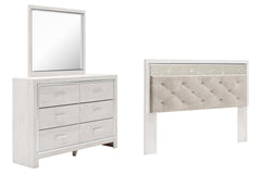 Best Deals Furniture - Ashley Furniture - Altyra King Panel Headboard, Dresser and Mirror - King Panel Headboard, Dresser and Mirror - B2640B54