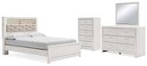 Best Deals Furniture - Ashley Furniture - Altyra Queen Bookcase Panel Bed, Dresser, Mirror and Chest - Queen Bookcase Panel Bed, Dresser, Mirror and Chest - B2640B43