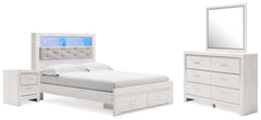 Best Deals Furniture - Ashley Furniture - Altyra Queen Panel Storage Bed, Dresser, Mirror and Nightstand - Queen Panel Storage Bed, Dresser, Mirror and Nightstand - B2640B38