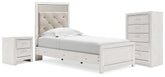 Best Deals Furniture - Ashley Furniture - Altyra Twin Panel Bed, Chest and Nightstand - Twin Panel Bed, Chest and Nightstand - B2640B60