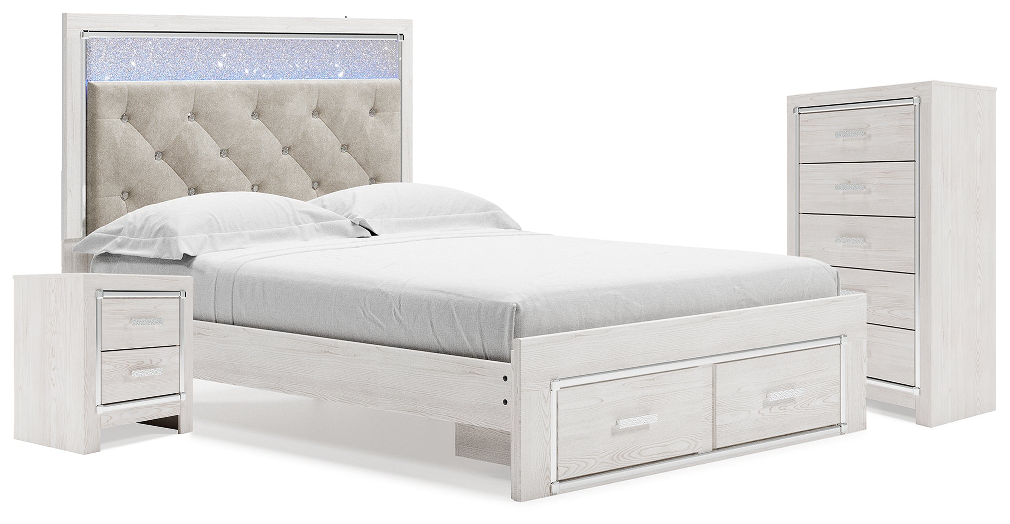 Best Deals Furniture - Ashley Furniture - Altyra Queen Storage Bed, Chest and Nightstand - Queen Storage Bed, Chest and Nightstand - B2640B65
