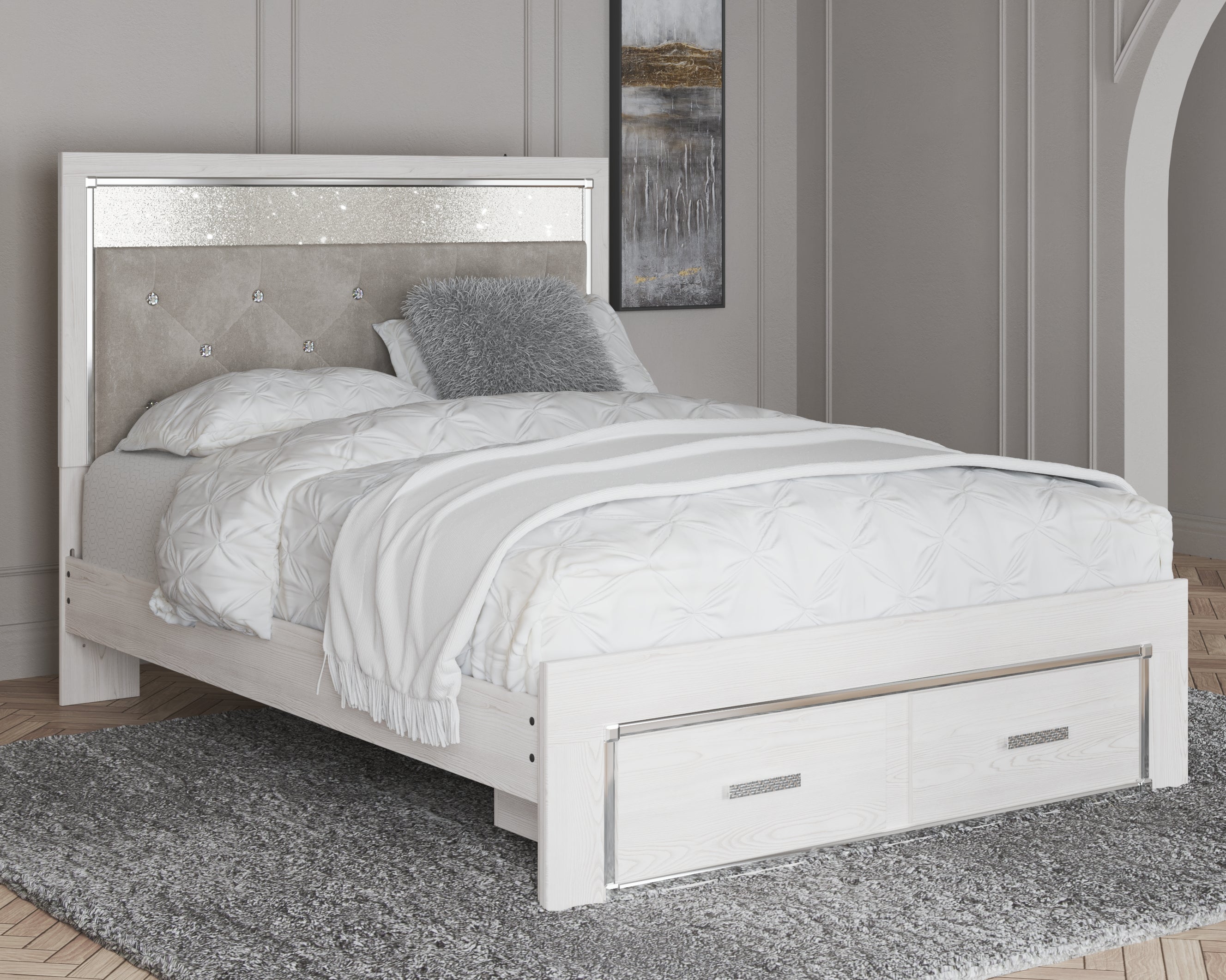Best Deals Furniture - Ashley Furniture - Altyra Queen Upholstered Storage Bed - Queen Upholstered Storage Bed - B2640B17