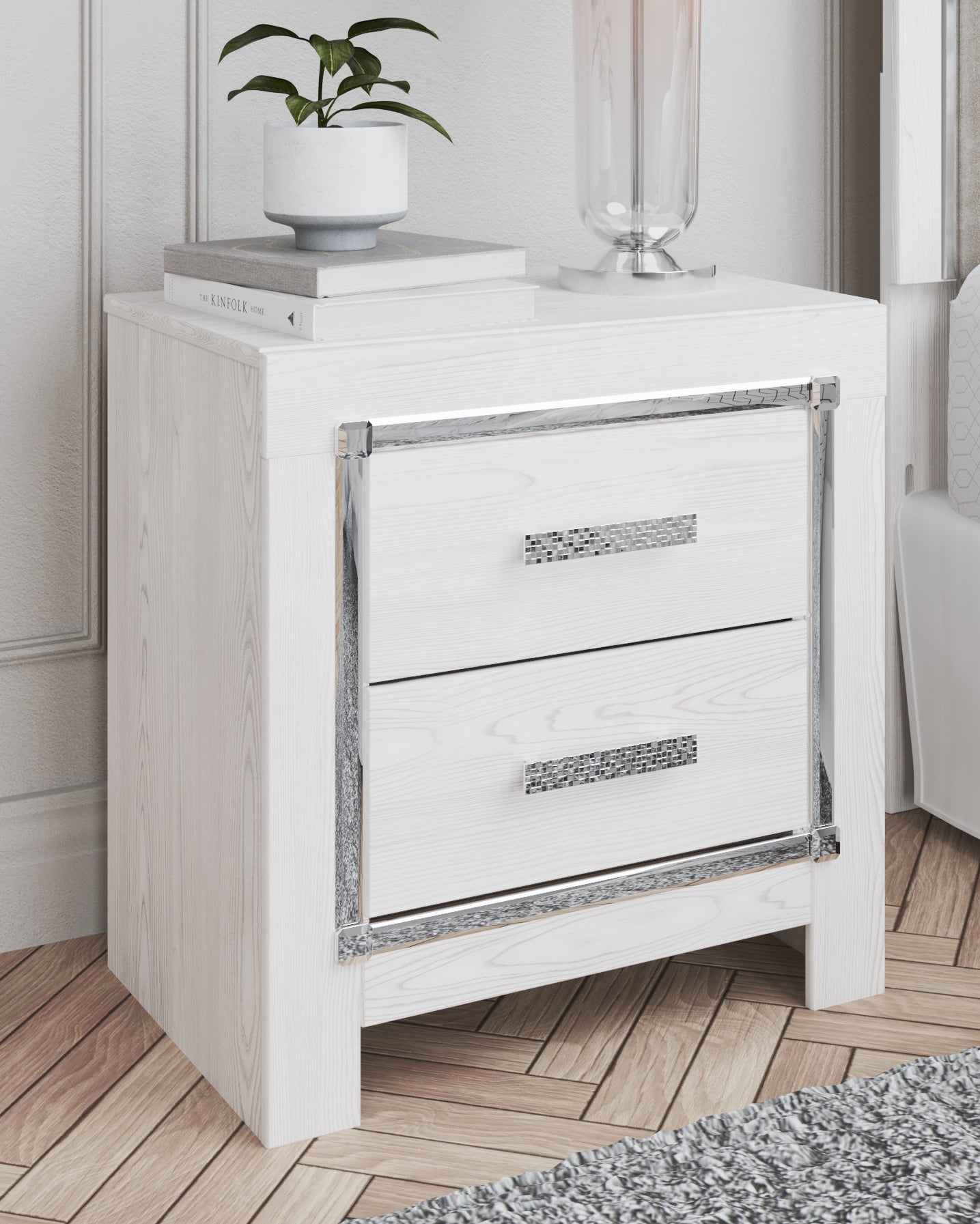 Best Deals Furniture - Ashley Furniture - Altyra Nightstand - Two Drawer Night Stand - B2640-92