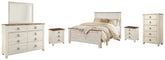 Best Deals Furniture - Ashley Furniture - Willowton Queen Panel Bed, Dresser, Mirror, Chest and 2 Nightstands - Queen Panel Bed, Dresser, Mirror, Chest and 2 Nightstands - B267B34