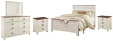 Best Deals Furniture - Ashley Furniture - Willowton Queen Panel Bed, Dresser, Mirror and 2 Nightstands - Queen Panel Bed, Dresser, Mirror and 2 Nightstands - B267B35