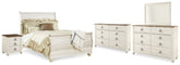 Best Deals Furniture - Ashley Furniture - Willowton Queen Bed, Dresser, Mirror and Chest - Queen Bed, Dresser, Mirror and Chest - B267B58