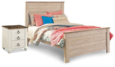 Best Deals Furniture - Ashley Furniture - Willowton Full Panel Bed and Nightstand - Full Panel Bed and Nightstand - B267B41