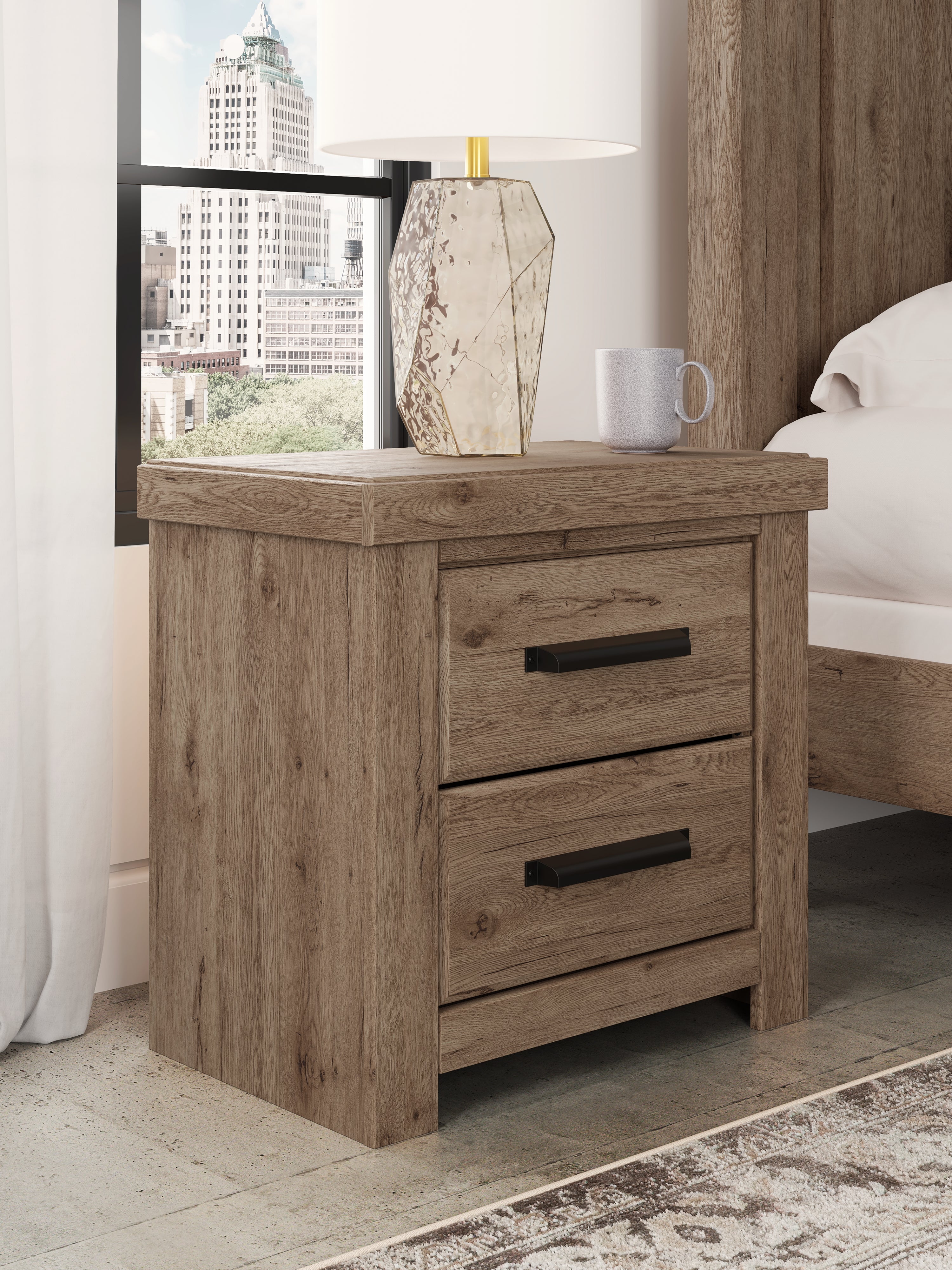 Best Deals Furniture - Ashley Furniture - Oliandon Nightstand - Two Drawer Night Stand - PCB2844-92