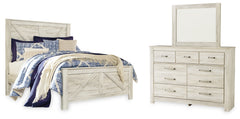 Bellaby Queen Crossbuck Panel Bed, Dresser and Mirror