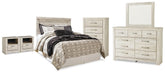 Best Deals Furniture - Ashley Furniture - Bellaby Queen Panel Headboard, Dresser, Mirror, Chest and 2 Nightstands - Queen Panel Headboard, Dresser, Mirror, Chest and 2 Nightstands - B331B26
