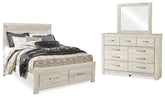 Best Deals Furniture - Ashley Furniture - Bellaby Queen Panel Storage Bed, Dresser and Mirror - Queen Panel Storage Bed, Dresser and Mirror - B331B5