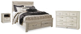 Best Deals Furniture - Ashley Furniture - Bellaby Queen Panel Storage Bed, Dresser and Nightstand - Queen Panel Storage Bed, Dresser and Nightstand - B331B24