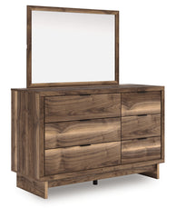 Chirason Twin Panel Platform Bed, Dresser and Mirror