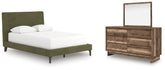 Best Deals Furniture - Ashley Furniture - Chirason Full Upholstered Bed, Dresser and Mirror - Full Upholstered Bed, Dresser and Mirror - PCB3367B17