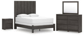 Best Deals Furniture - Ashley Furniture - Fraluna Queen Panel Bed, Dresser, Mirror, and Nightstand - Queen Panel Bed, Dresser, Mirror, and Nightstand - PCB3370B10
