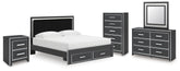 Best Deals Furniture - Ashley Furniture - Zuraleus King Storage Bed, Dresser, Mirror, Chest and Nightstand - King Storage Bed, Dresser, Mirror, Chest and Nightstand - PCB3380B20