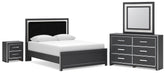 Best Deals Furniture - Ashley Furniture - Zuraleus Queen Upholstered Bed, Dresser, Mirror and Nightstand - Queen Upholstered Bed, Dresser, Mirror and Nightstand - PCB3380B21