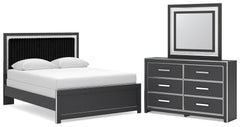 Best Deals Furniture - Ashley Furniture - Zuraleus Queen Upholstered Panel Bed, Dresser and Mirror - Queen Upholstered Panel Bed, Dresser and Mirror - PCB3380B7