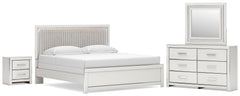 Best Deals Furniture - Ashley Furniture - Zuraleus King Upholstered Panel Bed, Dresser, Mirror and Nightstand - King Upholstered Panel Bed, Dresser, Mirror and Nightstand - PCB3381B17