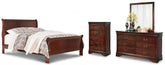 Best Deals Furniture - Ashley Furniture - Alisdair Queen Sleigh Bed, Dresser, Mirror, and Chest - Queen Sleigh Bed, Dresser, Mirror, and Chest - B376B15