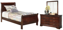 Best Deals Furniture - Ashley Furniture - Alisdair Twin Sleigh Bed, Dresser and Mirror - Twin Sleigh Bed, Dresser and Mirror - B376B6