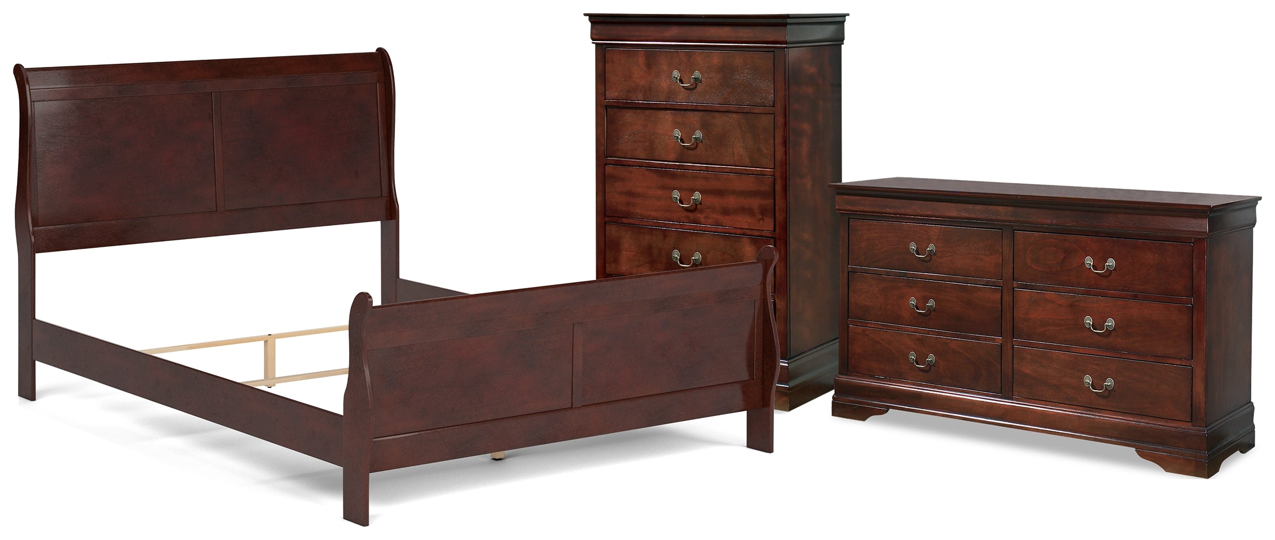 Best Deals Furniture - Ashley Furniture - Alisdair Queen Sleigh Bed, Dresser and Chest - Queen Sleigh Bed, Dresser and Chest - B376B28