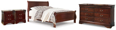 Best Deals Furniture - Ashley Furniture - Alisdair Queen Sleigh Bed, Dresser and 2 Nightstands - Queen Sleigh Bed, Dresser and 2 Nightstands - B376B42